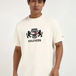 Tommy Hilfiger Men Graphic Printed Round Neck Cotton T-shirt-image-33