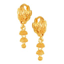 DIVASTRI Gold-Plated Dome Shaped Jhumkas-40