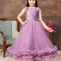 Sangria Girls Round Neck Gown Maxi Dresses-image-96