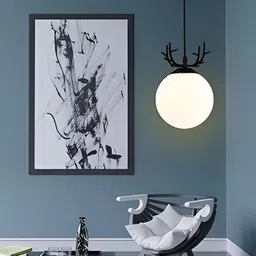 KINIS Black & White Solid Hanging Light Ceiling Lamp-47