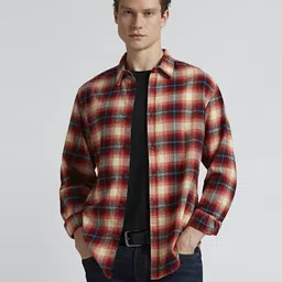 Pepe Jeans Men Spread Collar Checked Cotton Casual Shirt-picture-8