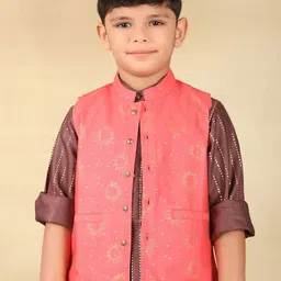 Fabindia Block Printed Nehru Jacket image 1