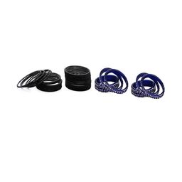 Somil Classic Combo Glass Bangles | Simple Chudi Set For Women & Girls | Daily Use & Special Occasions, Combo Of 2 Set, Black, Blue-picture-40