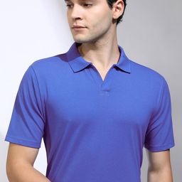 HIGHLANDER Men Solid Polo Collar Cotton T-shirt-picture-28