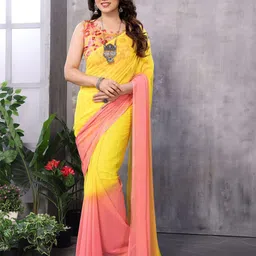 ROOP SUNDARI SAREES Ombre DyedReady to Wear Pure GeorgetteSaree-image-59