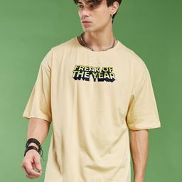 SMARTEES Men Typography Printed Drop-Shoulder Sleeves Oversized Regular Cotton T-shirt-image-91
