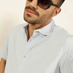 Thomas Scott Men Premium Spread Collar Textured Casual Shirt-image-34