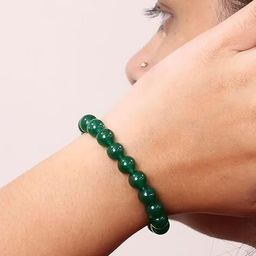 VIBESLE Unisex Green Elasticated Bracelet-image-81