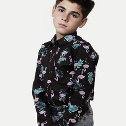 BAESD Boys Floral Opaque Printed Casual Shirt-image-28