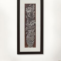 SHREE KALA HOME DECOR Brown & White Synthetic Wood Floral and Botanical Wall Paintings-image-97