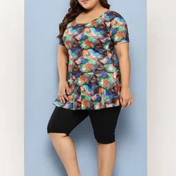 BAESD Geometric Print Full Coverage Swim Set image 5