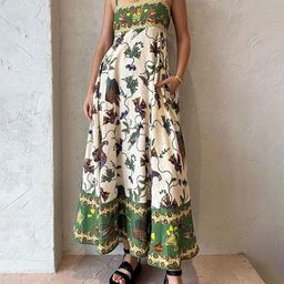 StyleCast Women Floral Printed Sleeveless A-Line Maxi Dress-image-49