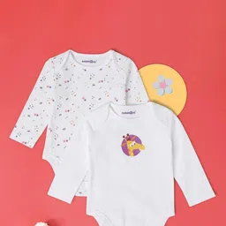 Babies R Us Infant Girls Pack Of 2 Printed Cotton Bodysuit-image-79