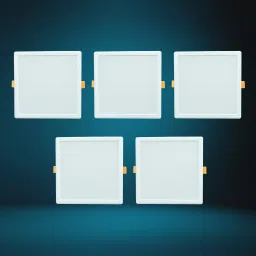 15-Watt Slim Square LED Panel Light/Ceiling Light (Cool White, Pack of 5) Recessed Ceiling Lamp-28