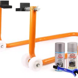 Rear Wheel Paddock Stand Extra Strong with Swing Arm Rest for Yamaha R1 (Orange) with 150 ml Chain Cleaner Combo Combo-image-58