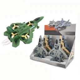 toy tail Diecast Military Fighter Jet| Airplane, Warplane with Rotating Fan| Random Color image 4