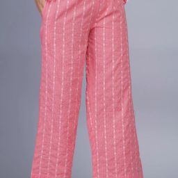 Women Regular Fit Purple Cotton Blend Trousers-image-15