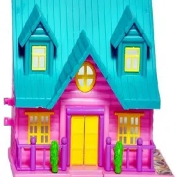 Mini Doll House One Sided With Accessories- Multicolor-11