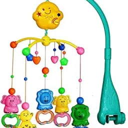 Rotating Zoo Musical & Light Rattle Cot Mobile for Cradle and Bed Jhoomer Rattle-19
