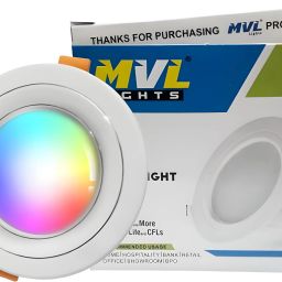 9W 7-in-1 Roun LED Conceal Panel Down Light Colour Changing Light (Red/Blue/Pink/Green/Yellow/Sky-blue/White, Pack of 1) Recessed Ceiling Lamp-4