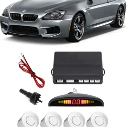 GS68 Silver Car Reverse Parking Sensor with LED Display 4 Sensor G68 Parking Sensor-image-3