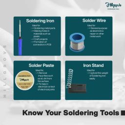 hillgrove Basic Bundle Electric 25W Mobile Soldering Iron Machine Tool Kit Combo Set of 9 25 W Simple image 2