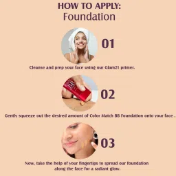 glam21 Color Match BB Foundation SPF15 Dual Purpose Foundation & Sunscreen| Non-greasy Foundation image 5