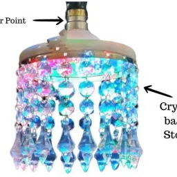 RGB Multi Color Crystal Chandelier Jhoomer for Home Temple Hanging Lamp Chandelier Ceiling Lamp-22