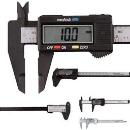 Plastic 0-6" Digital Measuring Tool Electronic Micrometer Caliper with Large LCD Screen, Auto-Off Feature, Inch and mm Conversion (Black) Measurement Tape-image-29