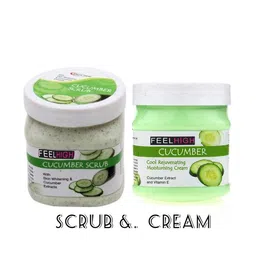 FEELHIGH Set Of 2 Cucumber Cream & Scrub - 500ml Each-7