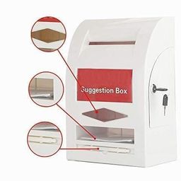 NISHIV All in 1 Multipurpose Letter Box Suggestion Suggestion Box Lock for Table Top or Wall Mount Letter Box Suggestion Box Complaint Box Donation Box with Lock Table Top and Pen Stand (Pack of 1) image 3