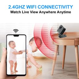 TECHNOVIEW 4k WiFi Small Size Security Camera, Up to 7 Hours Battery Backup, Hd Video Audio Recording, 155° Wide Angle, Night Vision, Motion Detection - Black image 2