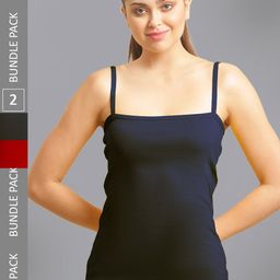 FBAR Pack Of 2 Non-Padded Pure Cotton Camisoles-image-78