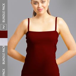 FBAR Pack Of 2 Non-Padded Pure Cotton Camisoles-image-97