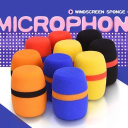 kh Colorful Foam Mic Cover Handheld Microphone Windscreen, Foam Mic Windscreen with Color Ring for Mic Noise Reduction, Sponge Foam Cover Shield Protection for Most Standard Mic (Pack of 10) image 3