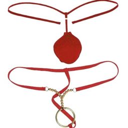Men Open Pouch g String Thong Combo Pack Brief Free Size Red Free Size Suitable Age Between 18-45 Years (RED) image 1