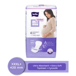 Bella Mamma Comfort Plus 3 in 1 Pads Maternity Pads XXXL+,Ultra Absorption,4 Pads + 1 Fixing Brief-picture-47