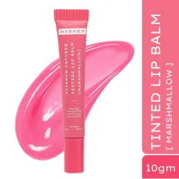 Hyphen Tinted Lip Balm - Marshmallow, 1% Vit E, 2% Squalane & Peptides, Brightens & Moisturizes-picture-49