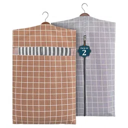 Kuber Industries Grey Set of 2 Regular Multi-Utility Organisers-35