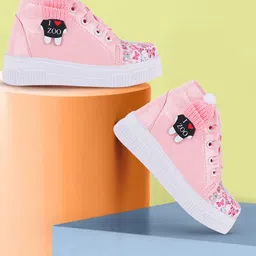 PASSION PETALS Girls Printed Round Toe Lace-Ups Sneakers-image-64