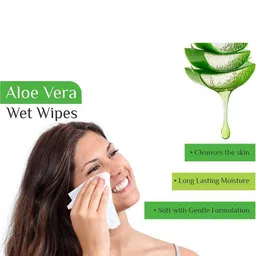 CRIBE Set Of 4 Aloe Vera & Aqua Extract Wet Cleansing Wipes With Vitamin E - 25 Wipes Each image 4