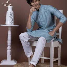 PulseIQ Men Cotton Straight Kurtas-image-15