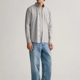 GANT Men Vertical Striped Button-Down Collar Cotton Casual Shirt-picture-47
