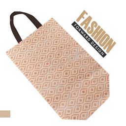 Kuber Industries Printed Structured Handheld Bag with Cut Work image 3