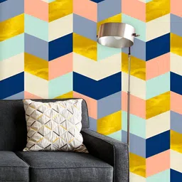 ArtzFolio Printed UV-Resistant Anti-Bacterial Colorful SquaresPeel & Stick Wallpaper-image-75