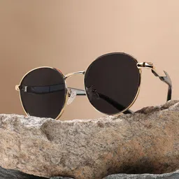 French Accent Men Round Sunglasses with Polarised Lens-picture-26