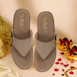 BIG BIRD Women Synthetic Leather One Toe Flats with Buckles-image-87