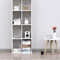 HEXA RED White 4 Tier Wooden BookShelf-picture-54