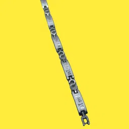 Dynamic Retail Global Men's Silver Toned Link Bracelet-image-68