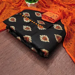 HERE&NOW Ethnic Motifs Printed Unstitched Dress Material-picture-23
